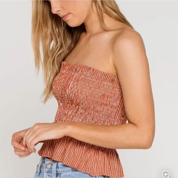 Billabong💗Well Grounded Strapless Top Small - Picture 2 of 8